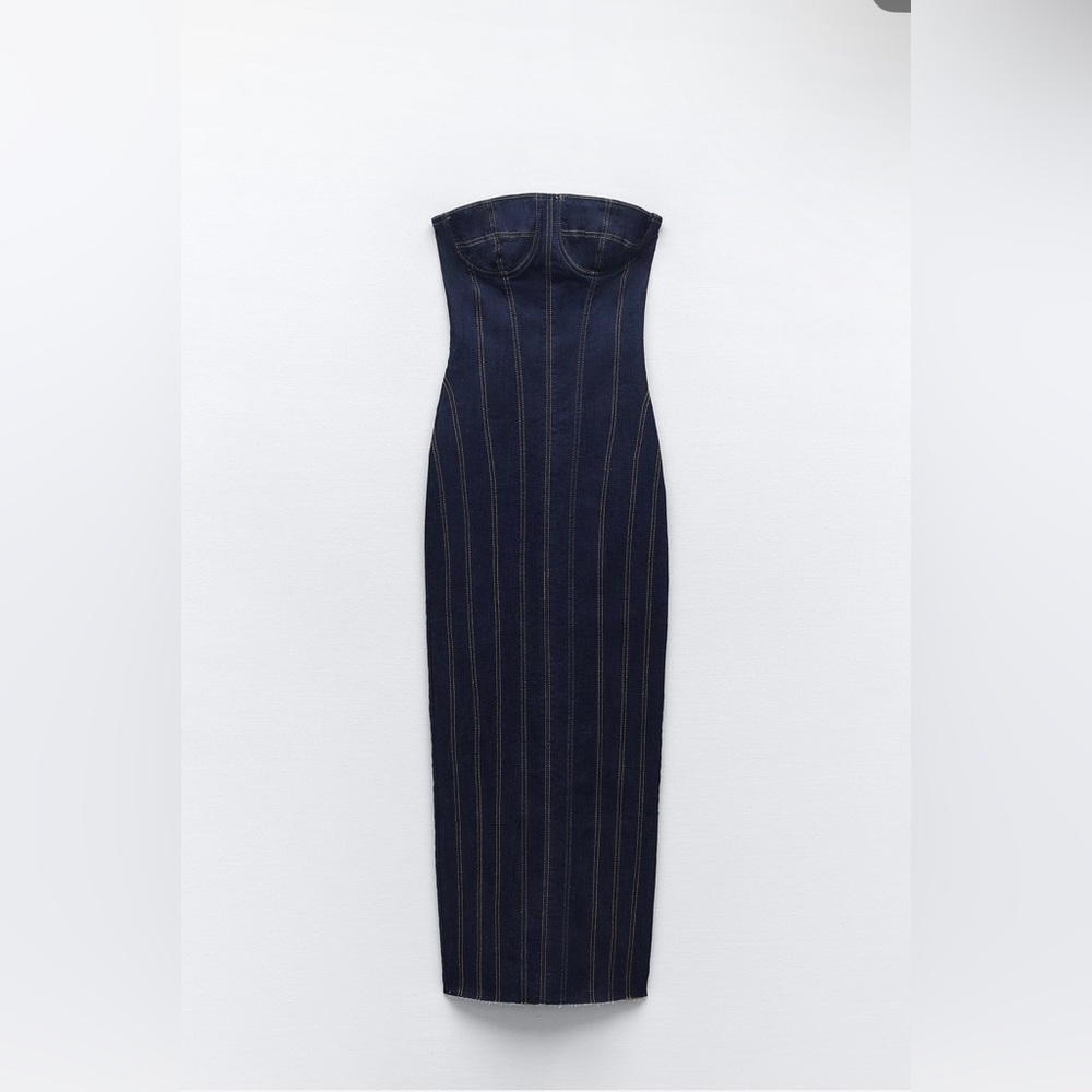Zara Denim MIDI Dress